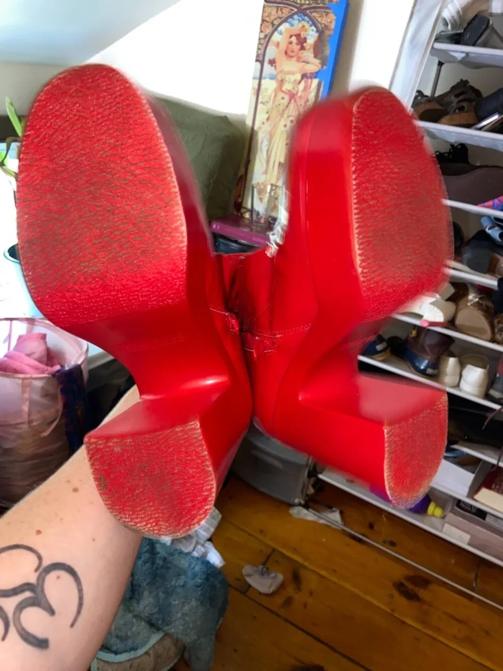 Dream Pairs Stella Booties- RED PATENT 8.5